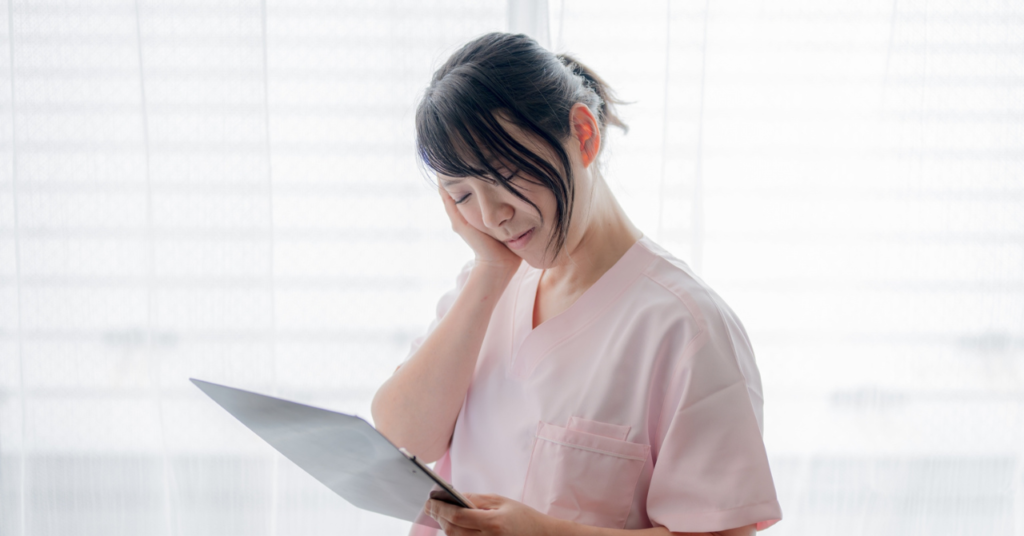 混乱している訪問看護管理者